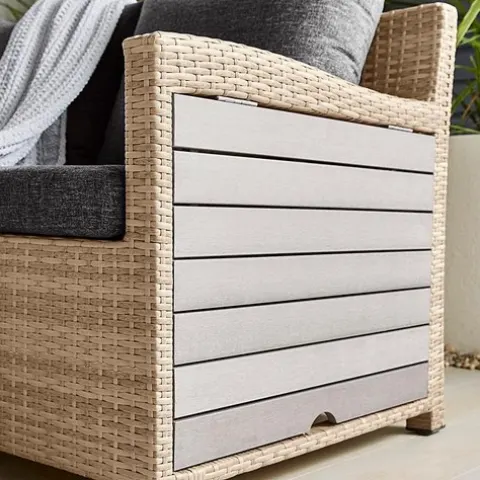 (2/P) RRP £1559 When Complete. Capri Corner Set Natural (SA9679/01). 2x Boxes In Lot. (Please Note