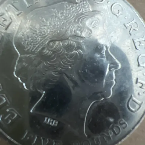 Five pounds silver coin