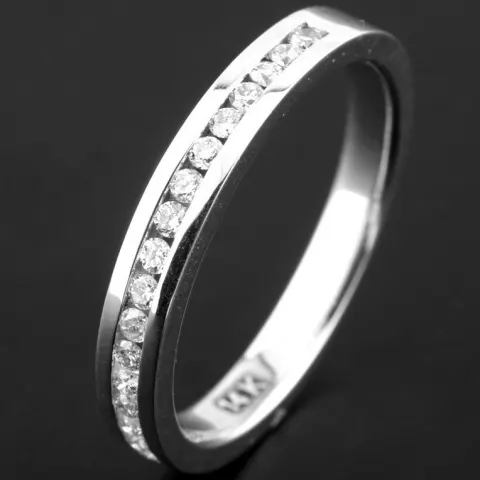 Certificated 14K White Gold Diamond Ring / Total 0.28 ct
