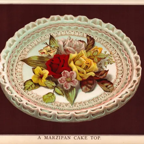 Marzipan Cake T. Percy Lewis & A.G Bromley Antique Chromolithograph Print