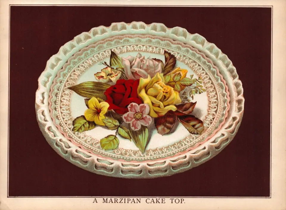 Marzipan Cake T. Percy Lewis & A.G Bromley Antique Chromolithograph Print