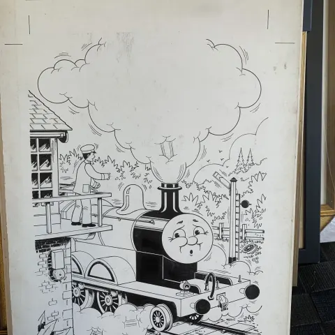 Thomas The Tank Engine & Friends Original Artwork, Signed By Timothy Marwood Full Page