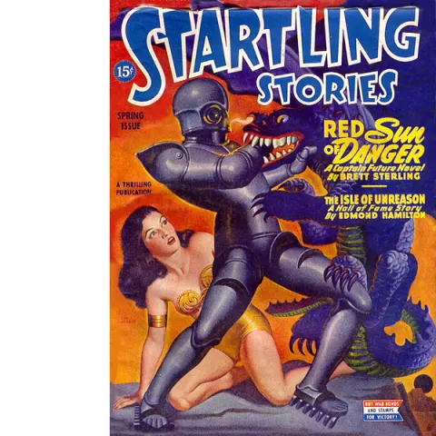 1940’s/50’s Sci-Fi Comic Cover Large Metal Wall Art-8