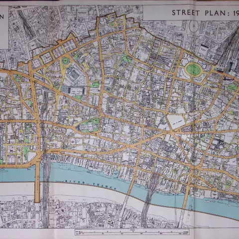 City of London Town Planning Survey 1939 New Street Plan 1944 Map-15.