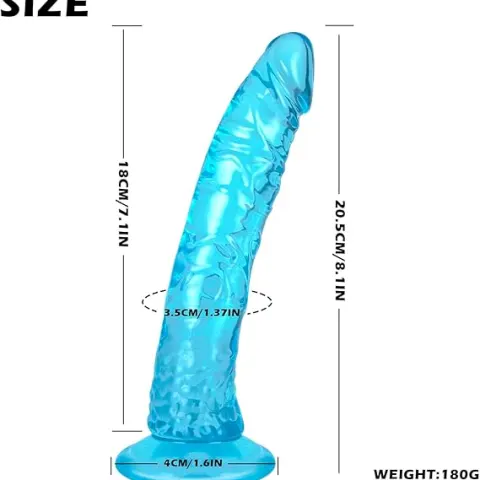 2 x Blue Soft Realistic Dildo L12b