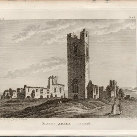 Slane Abbey Co Meath Rare 1791 Francis Grose Antique Print