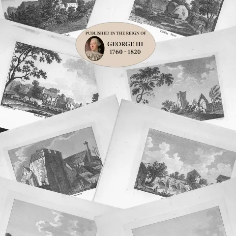 Job Lot County Kent Francis Grose Antique 230+ Years Old Copper Engravings-4.