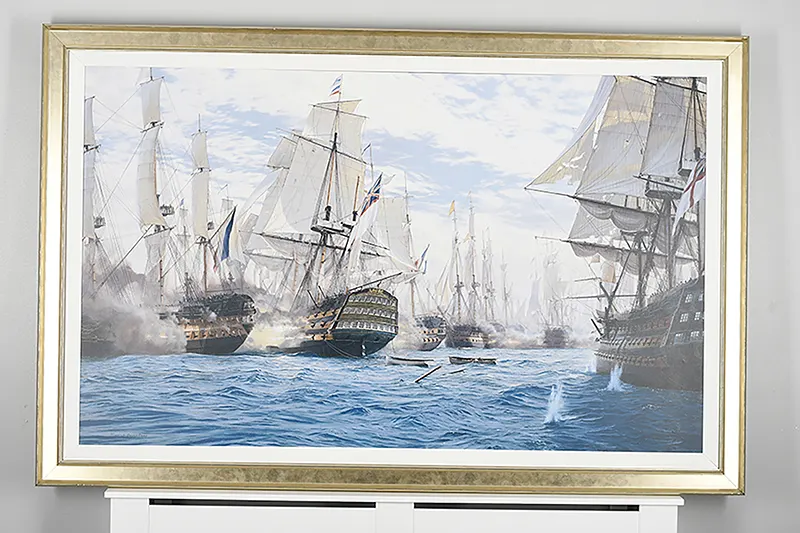 Very Large Limited Edition on Canvas by World Renowned Marine Artist Steven Dews
