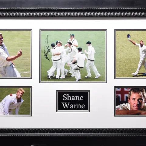SHANE WARNE original signature presentation