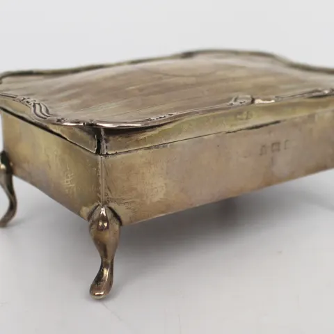 Solid Silver Pin Cushion Box Birmingham 1912