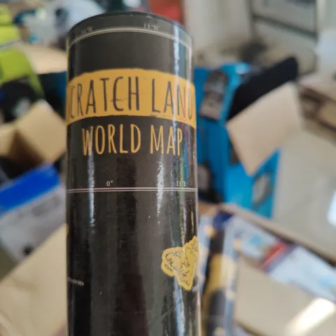 2 x Scratch Lands World Map