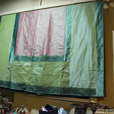 Fine Indian Silk Bed Throw