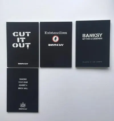 BANKSY(British b.1974-)3 Self Published Books 1st Edition 2001 to 04 & Banksy Myths and Legends Pt1