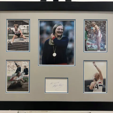 MARY PETERS framed original signature presentation.