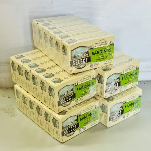 5 x 6 x 124g Select Boneless & Skinless Moroccan Sardines In Olive Oil Long BBE Date