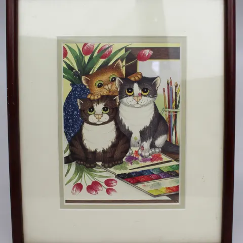 Linda Jane Smith Framed Cat Print