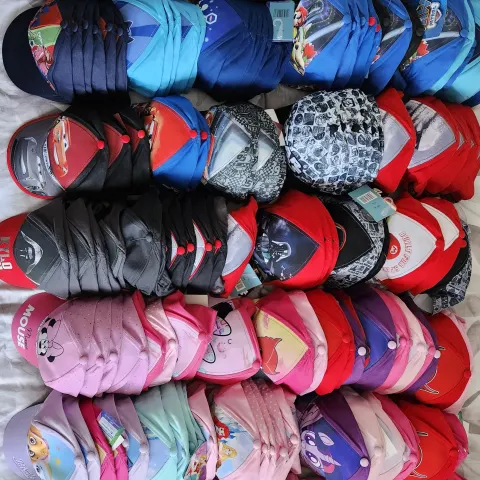 190 PCS Kids Character Sun Hats – Disney, Marvel, Star Wars, Princess, Super Mario
