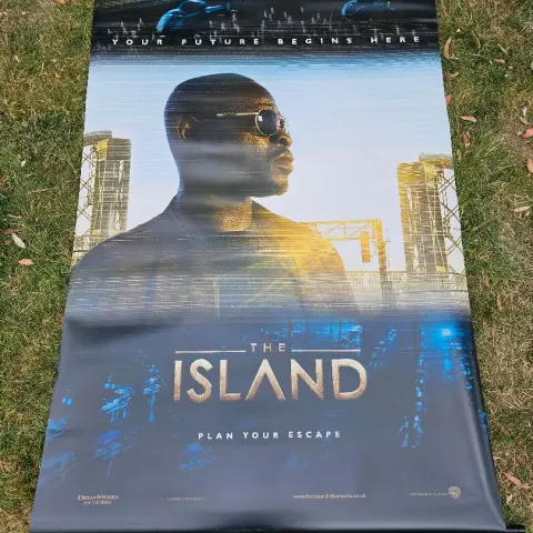 The Island 2005 UK Cinema Vinyl Banner Scarlett Johansson, Ewan McGregor