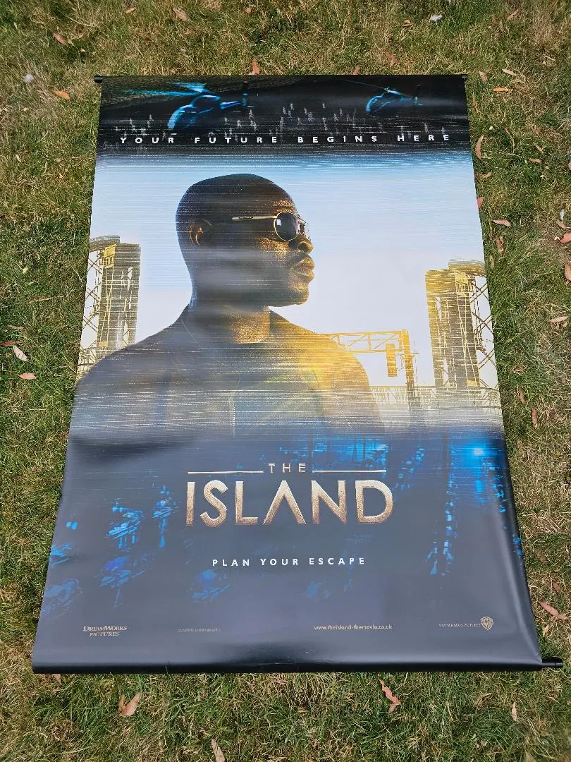 The Island 2005 UK Cinema Vinyl Banner Scarlett Johansson, Ewan McGregor