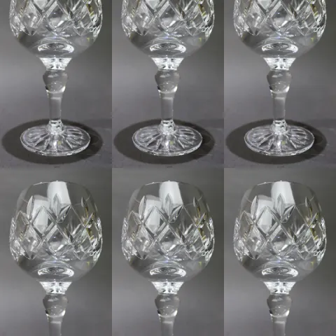 Set of 6 Tudor Crystal "Frobisher" Wine Glasses