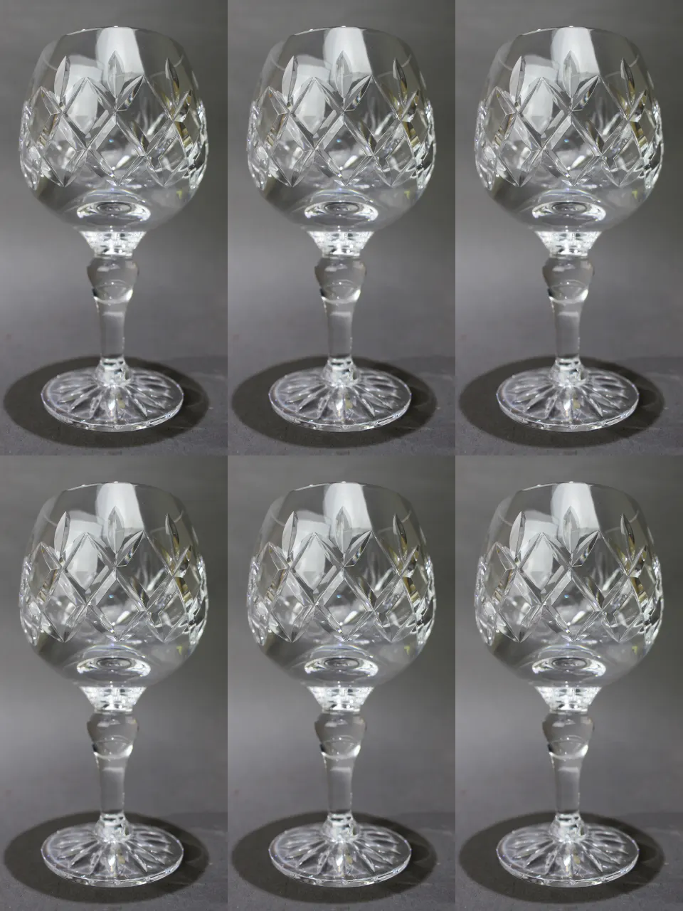 Set of 6 Tudor Crystal "Frobisher" Wine Glasses