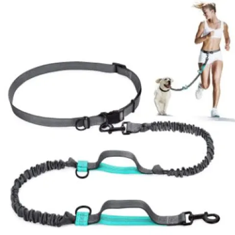 5 x Hands Free Dog Leash with Adjustable Waist L12c sku-3833