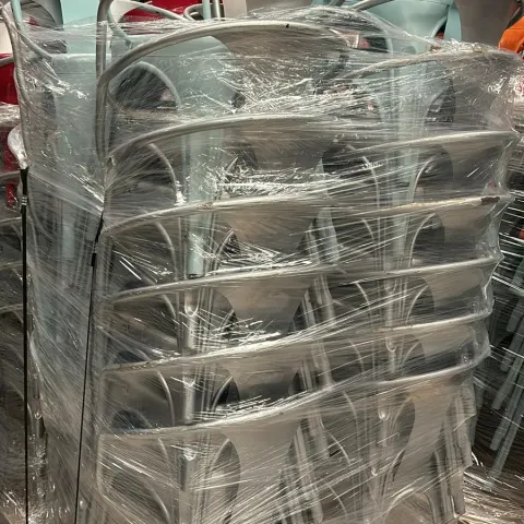 29 x Silver Torex Metal Armed Chairs 4 x Blue
