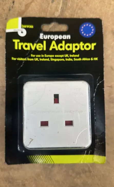 5 x European Travel Adaptor 2 Pin Round Europe Travelling Holiday Travels Devices