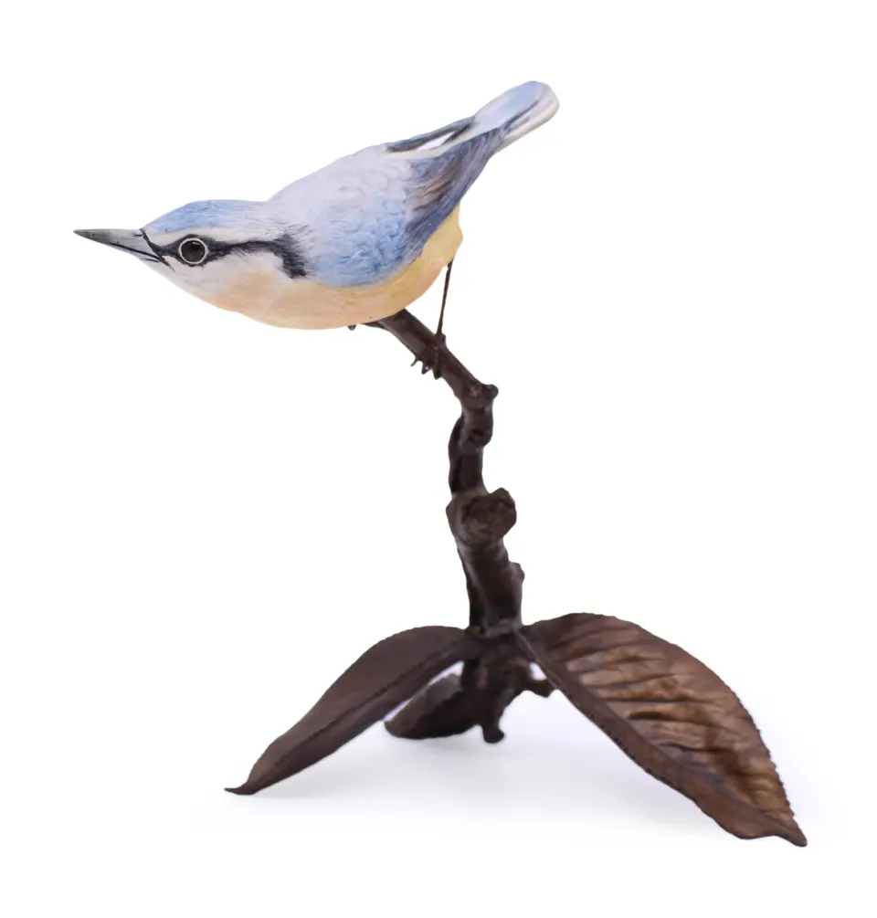 Albany Worcester County Birds Porcelain & Bronze Nuthatch