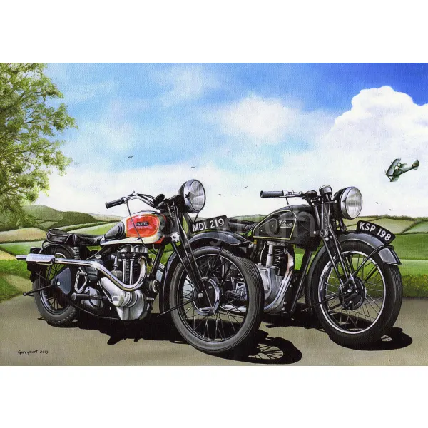 Ariel Red Hunter & Velocette MSS Motorbike Extra Large Metal Wall Art