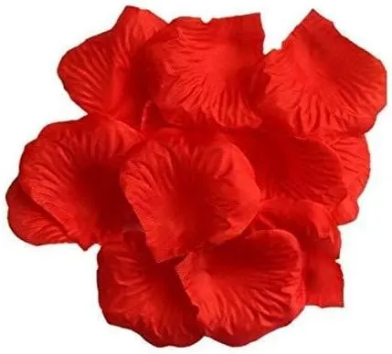 100pcs Deep Red Silk Rose Petals Valentines Day Wedding Confetti RRP£3