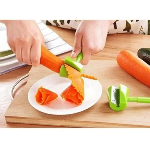 50 x Green Spiraliser Carrots Cucumber Curler Decorative Platter Plastic Flower