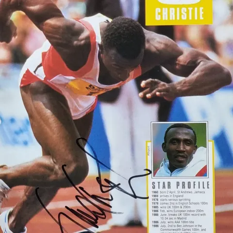Linford Christie Original Signature