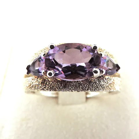 925 Silver Amethyst Gemstone Ring 'New'