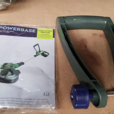 (203/MR1D) RRP £65. Powerbase 25cm 20V Cordless Grass Trimmer RRP £65. (Contents Appear Clean, Unus