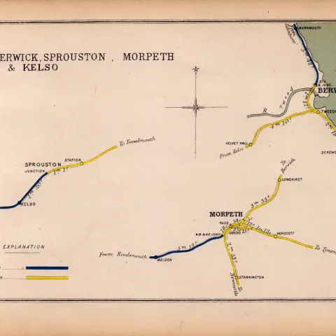 Berwick Sprouston Morpeth & Kelso Antique Railway Junctions Diagram-6.
