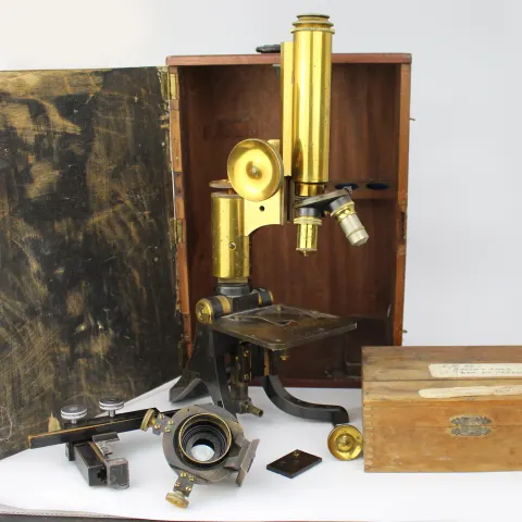 Antique Henry Crouch Microscope