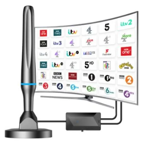 5 x TV Aerial, Freeview Indoor TV Aerial with 500+ Miles Range L1a