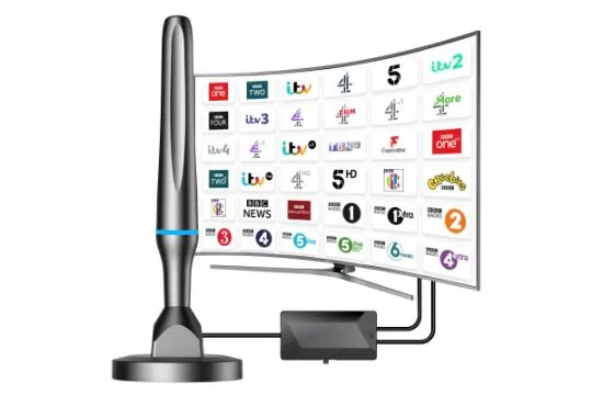 5 x TV Aerial, Freeview Indoor TV Aerial with 500+ Miles Range L1a