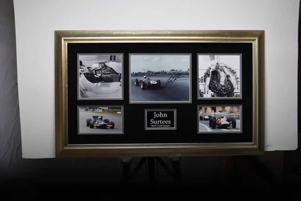 JOHN SURTEES original signature presentation.