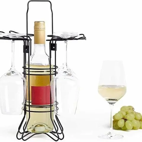 Wine Bottle & Glass Holder