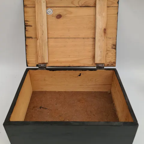 Black Wooden Storage Box