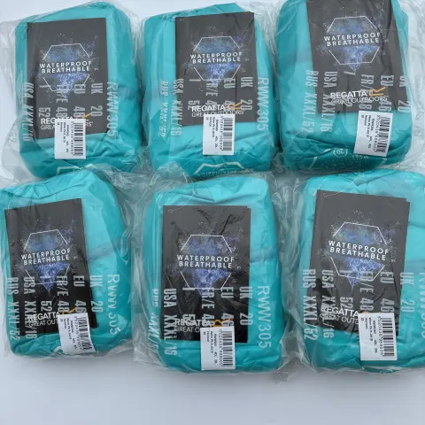 6 x Regatta Ladies Pack It Jackets With Carry Cases