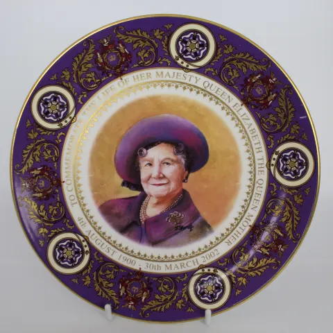 Caverswall The Queen Mother Cabinet Plate