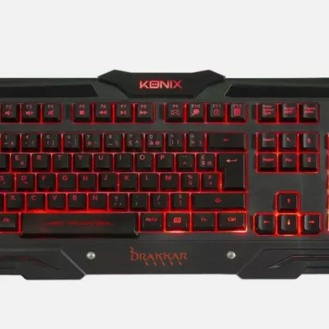 2 X KONIX Drakkar Midgard QWERTY BACKLIT GAMING KEYBOARD