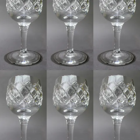 Set of 6 Tudor Bosworth Crystal Glasses