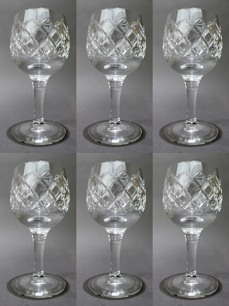 Set of 6 Tudor Bosworth Crystal Glasses