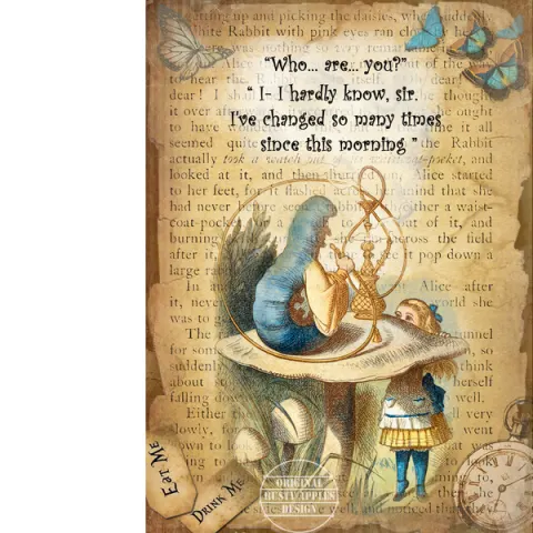 Alice In Wonderland Hookah The Caterpillar Extra large Designed Metal Wall Art