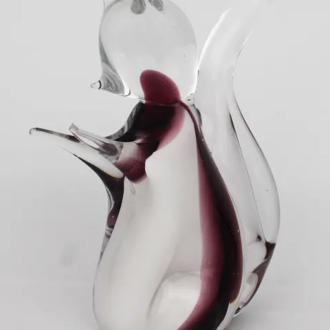 Vintage Glass Cat Sculpture