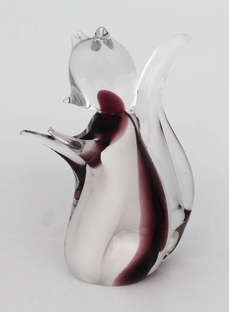 Vintage Glass Cat Sculpture